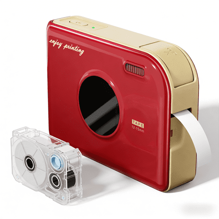 Phomemo A30 Half-Inch Ribbon Label Maker, Thermal Transfer Bluetooth Portable Mini Label Printer, Rechargeable Sticker Printer for Gift & Clothing Tags