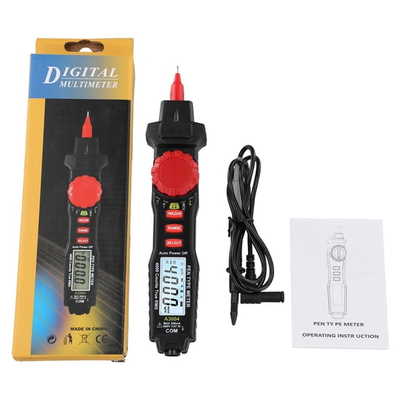 A3004 Multimeter LCD Screen Digital Multimeter Pen 4000 Counts With Non Contact AC / DC Voltage Tester With Pen