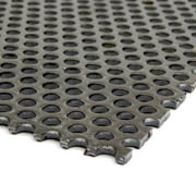 A36 Carbon Steel Perforated Sheet, Unpolished (Mill) Finish, Hot Rolled, Staggered 0.125" Holes, A36, 0.036" Thickness, 20 Gauge, 12" Width, 36" Length, 0.1875" Center To Center,