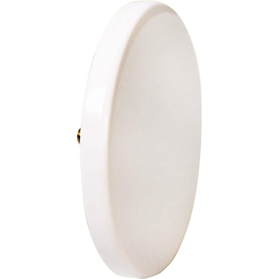 A398RK-50 1-1/2 Inch NPSM Coarse Thread Mushroom Tip-Toe Bathtub Drain Stopper with Illusionary Overflow Faceplate, Powder Coat White