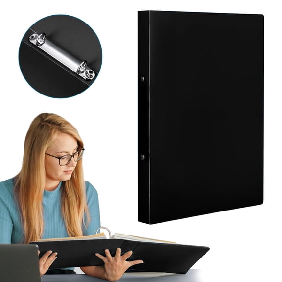 A4 2 Hole Punch Folder Transparent PP Document File Folder O Type Binder Portfolio Binder Organizer for School Office Stationery