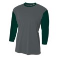 thumbnail image 1 of A4 3/4 Sleeve Utility Shirt For Youth Male in Graphite Forest NB3294, 1 of 2