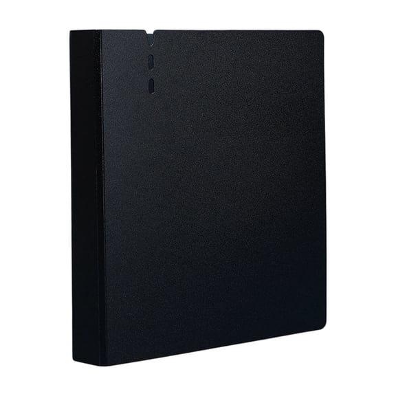A4 3 Ring Binder, Legal Document Organizer, Black Water-Resistant Poly D-Ring Portfolio Folder, 1 Pack