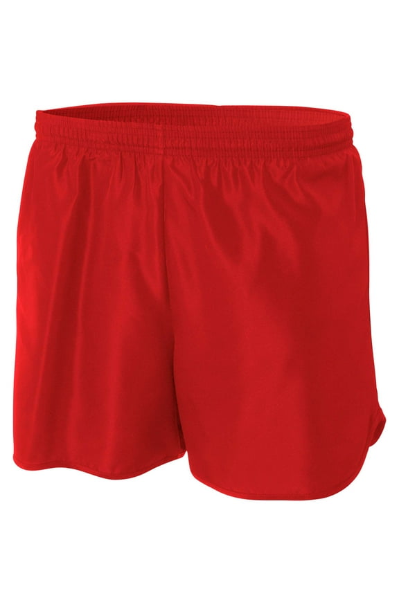 4" Basic Running Short For Men in Scarlet | N5344
