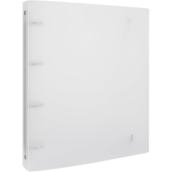 A4 4 Ring Binder Cover Clean Transparent Soft PVC for Refillable Notebook Shell withMatte surfaceforStamp & Storage Overall Size(Folded) 27x32.8x4cm/ 10.6x12.9x1.6inch