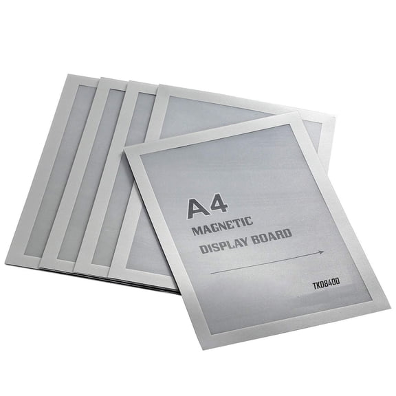 A4-5x A4 Info Frame self-adhesive with magnetic closure, insert pocket, sheet holder, quick change of suspension, magnetic frame with hinge