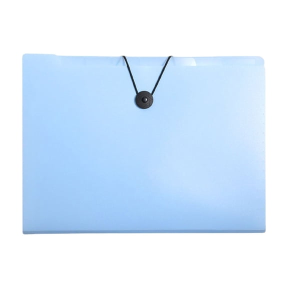 A4 8-Pocket Expandable Accordion File Folder, Large Capacity Multi-Layer Transparent Document Organizer Bag for Test Papers, Bills, Tickets, Receipts and Office Classification Storage