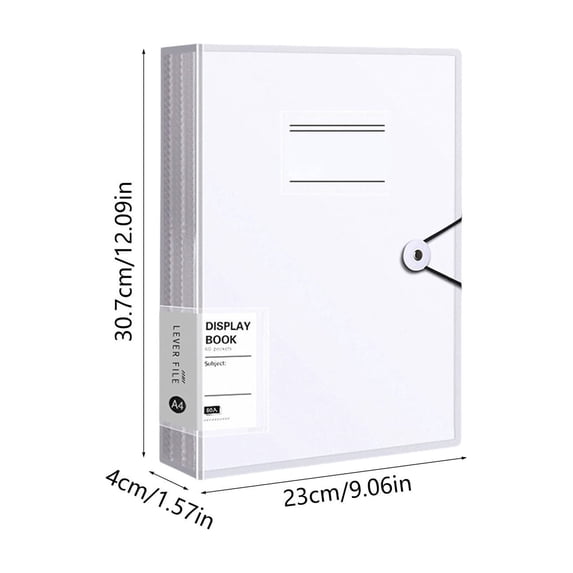 A4 80 Pockets Display Book, Durable Matte Plastic Presentation Folder with Elastic Closure and Label Holder, Lightweight Portable Document Organizer for Office, Business & Home Use