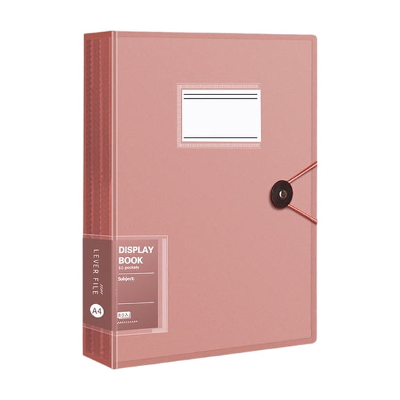 A4 80 Sides Expanding A4 Document Folder with Snap Closure Plastic Envelopes Transparent Plastic Document Holders Display Paper Document Holders