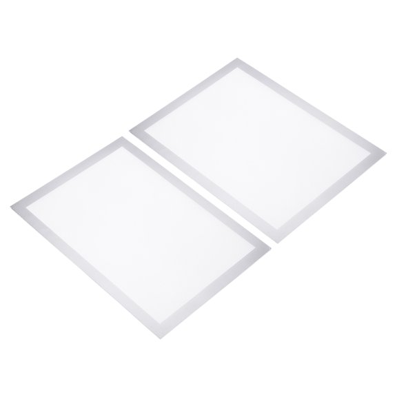 A4 8x11.4 Inch Magnetic Sign Holder with Sticker, 2 Pack Window Silver