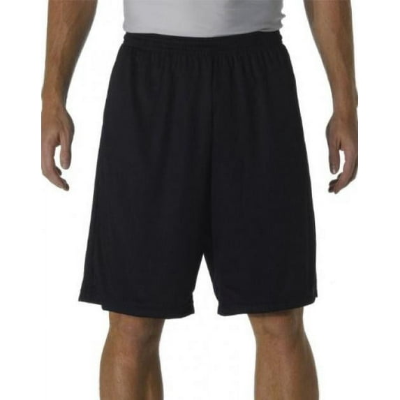 A4 9" Power Mesh Shorts, Black, 3X-Large