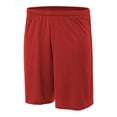 thumbnail image 1 of A4 9" Power Mesh Shorts, Scarlet/Red, Small, 1 of 2