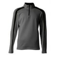 thumbnail image 1 of A4 A4 Youth Spartan Fleece Quarter Zip Double Needle Cover Stitch Hem For Boys Color Graphite/Black Size L, 1 of 3