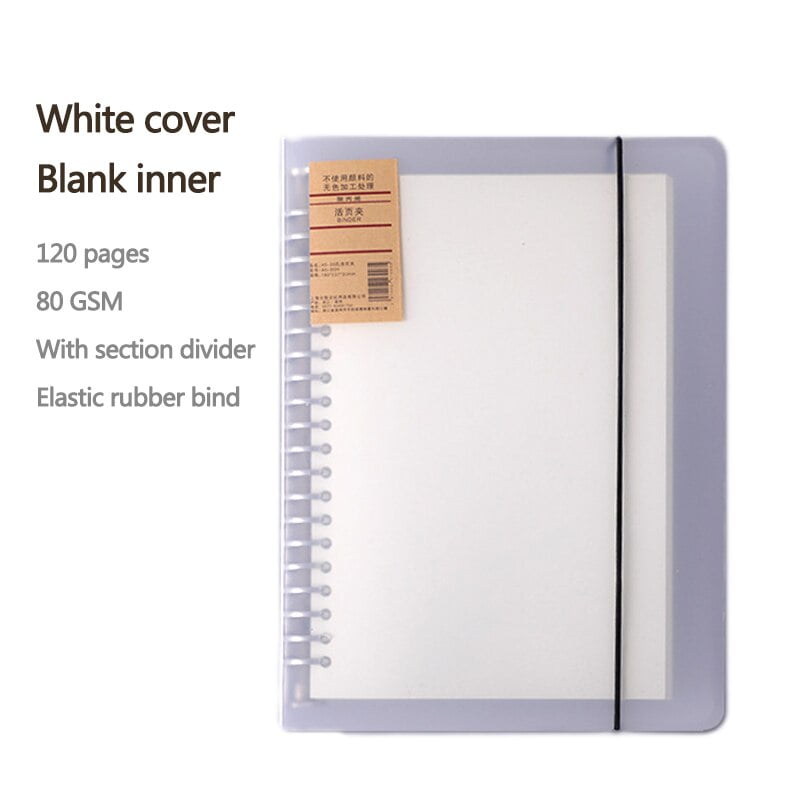 A4/A5/B5 Loose Leaf Binder Notebook Refillable 4 Inners Optional Diary