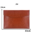 thumbnail image 1 of A4 A6 Leather File Folder Data Package Document Organiser Fashion Briefcase Data Contract Bill File Bag School Office Supplies, 1 of 8