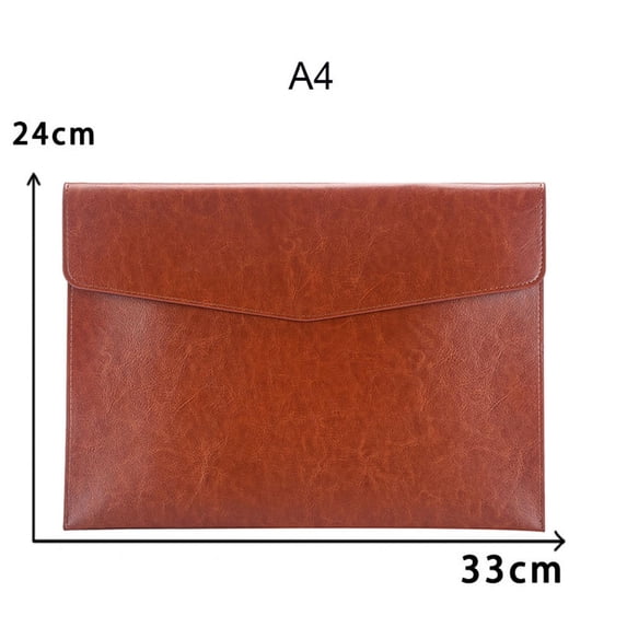 A4 A6 Leather File Folder Data Package Document Organiser Fashion Briefcase Data Contract Bill File Bag School Office Supplies