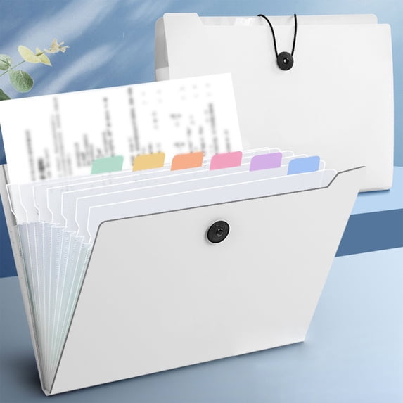 A4 Accordion File Folder | 8-Pocket Expandable Organizer | Plastic Document Storage Bag for Office Papers, Test Sheets, Tickets & Bills | Portable Handle for Home, School & Desk Drawers