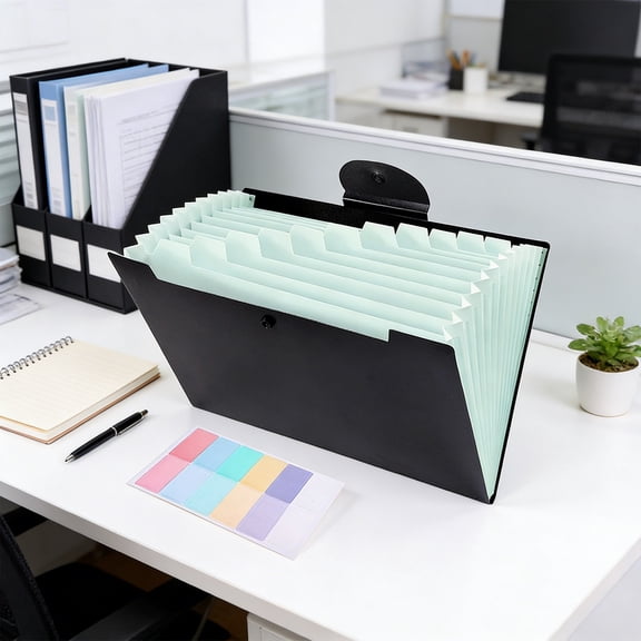 A4 Accordion File Folder Expanding File Organizer Document Storage Wallet Bill Receipt Organizer Plastic File Folder Portable Office School Travel Paper Organization Supplies