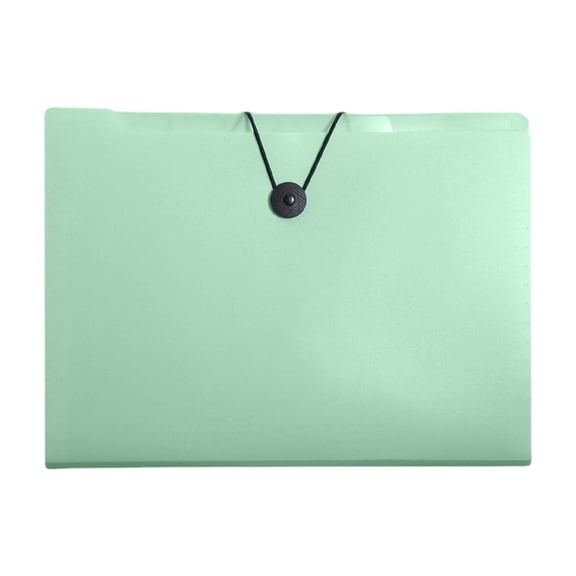 A4 Accordion File Folder with 8 Pockets, Expandable Plastic Document Organizer for Office and School, Green, 12.8 x 9.44 Inches