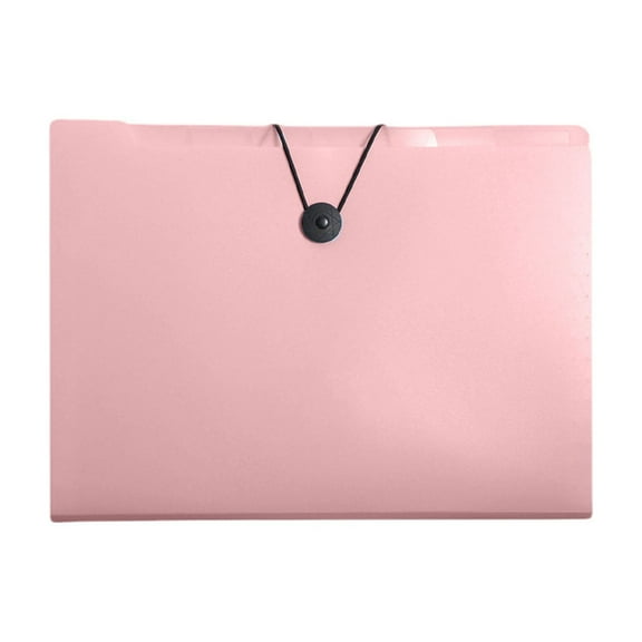 A4 Accordion File Folder with 8 Pockets, Expandable Plastic Organizer for Documents and Papers, Pink, 12.8 x 9.44 Inches