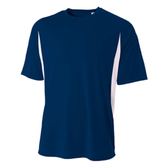 A4 Adult Short Sleeve Cooling Performance Color Block Tee N3181