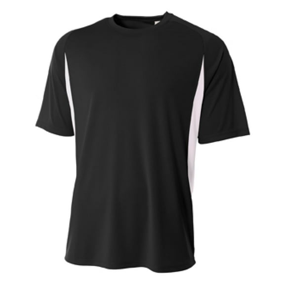 A4 Adult Short Sleeve Cooling Performance Color Block Tee N3181
