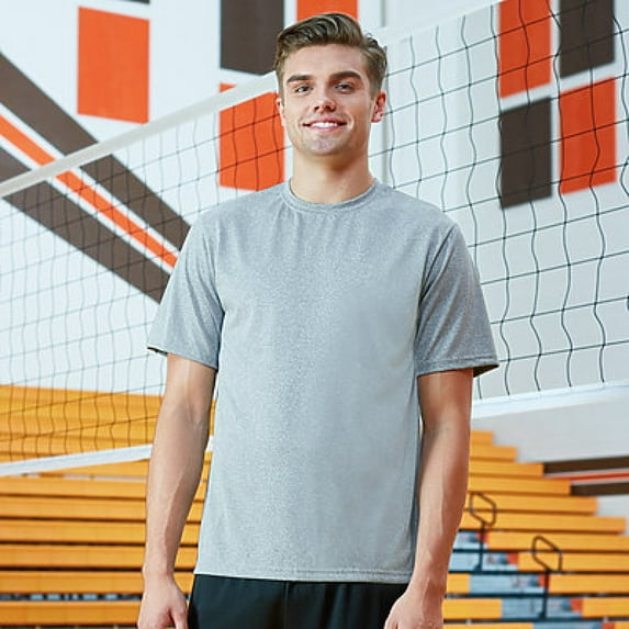 A4 Adult Topflight Heather Performance Crew N3381