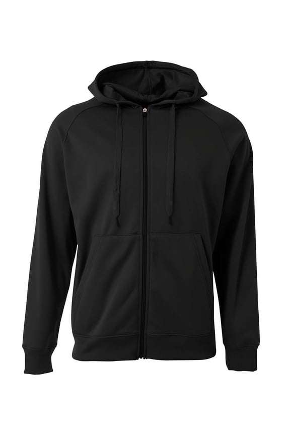 Agility Long Sleeve Tech Fleece Hoodi For Men in Black | N4001