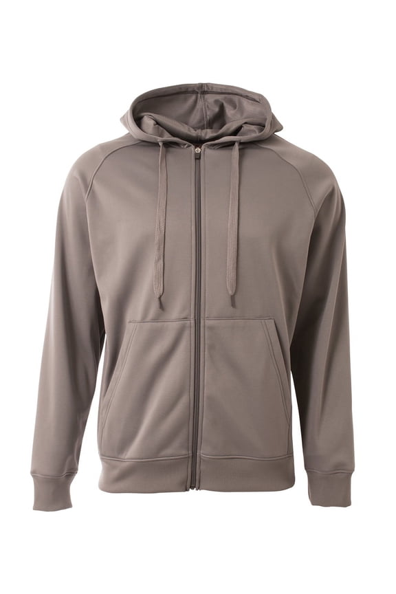 Agility Long Sleeve Tech Fleece Hoodi For Men in Graphite | N4001