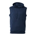 thumbnail image 1 of A4 Agility Sleeveless Tech Fleece Hoodie For Men in Navy/Heather | N4002, 1 of 3
