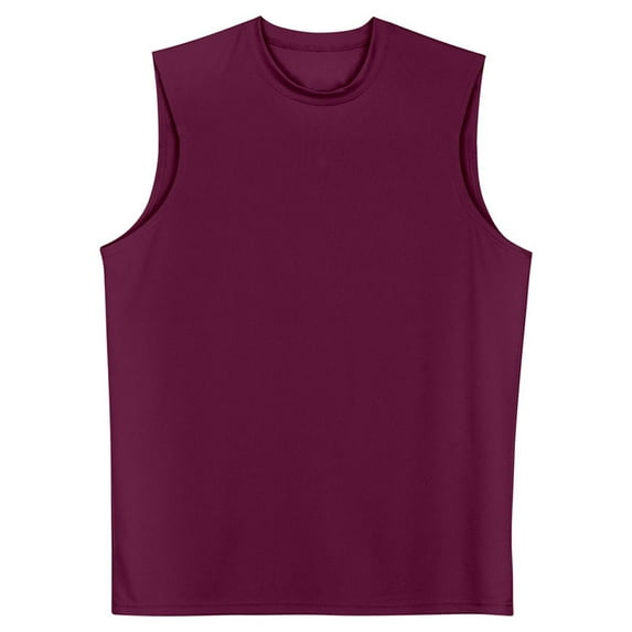 A4 Apparel N2295 Cooling Performance Muscle T-Shirt - Maroon - 2X-Large