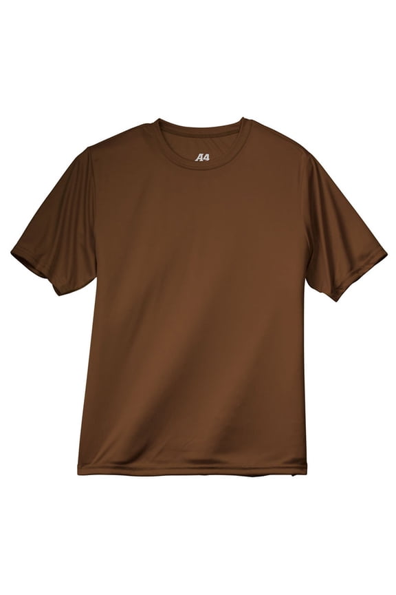 Apparel N3142 S-S Cooling Performance Crew Neck T-Shirt - Brown - 3X-Large