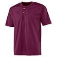 thumbnail image 1 of A4 Apparel N4130 2-Button Mesh Henley - Maroon - Large, 1 of 2