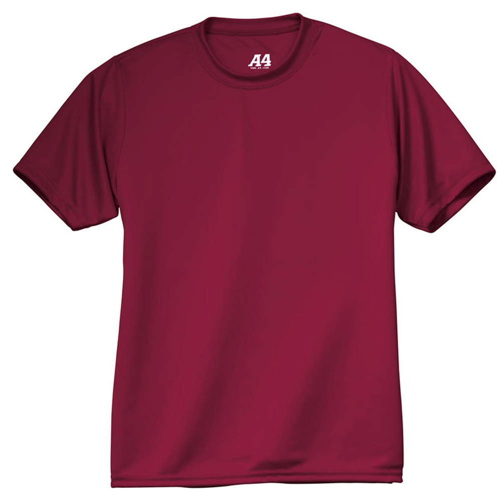 A4 Youth Short-Sleeve Cooling Performance Crew - Small, Texas Orange, Moisture Wicking Polyester - View #12