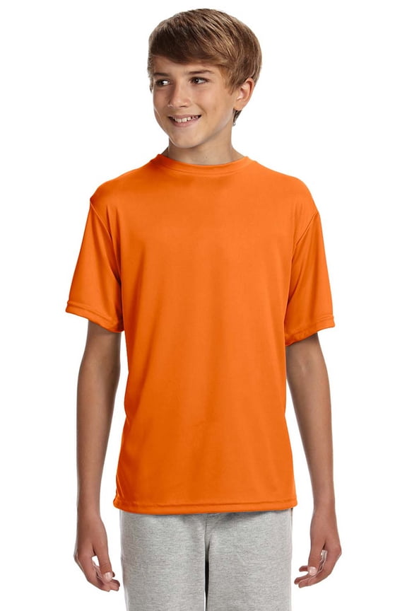 Apparel NB3142 Youth Cooling Performance Crew Shirt - Safety Orange - Small