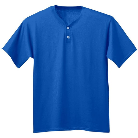 A4 Apparel NB3143 Youth 2-Button Henley - Royal - Medium