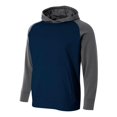 thumbnail image 1 of A4 Apparel NB4234 Big Boys Color Block Tech Fleece Hoodie - Navy/ Graphite - Medium, 1 of 2