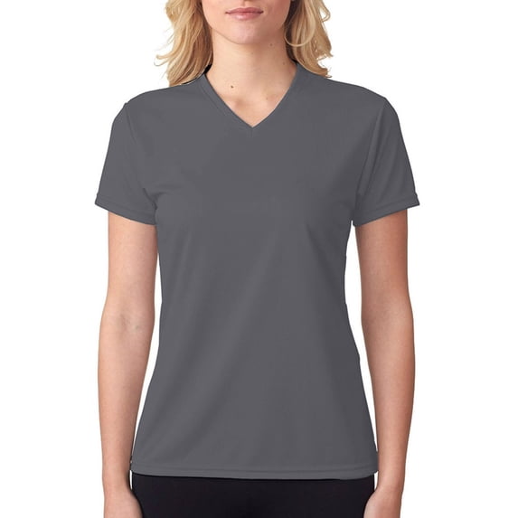 A4 Apparel NW3254 Ladies Textured Tech T-Shirt - Graphite - 2X-Large