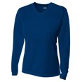 thumbnail image 1 of A4 Apparel NW3255 Women's Textured Tech Long-Sleeve T-Shirt - Navy - 2X-Large, 1 of 2