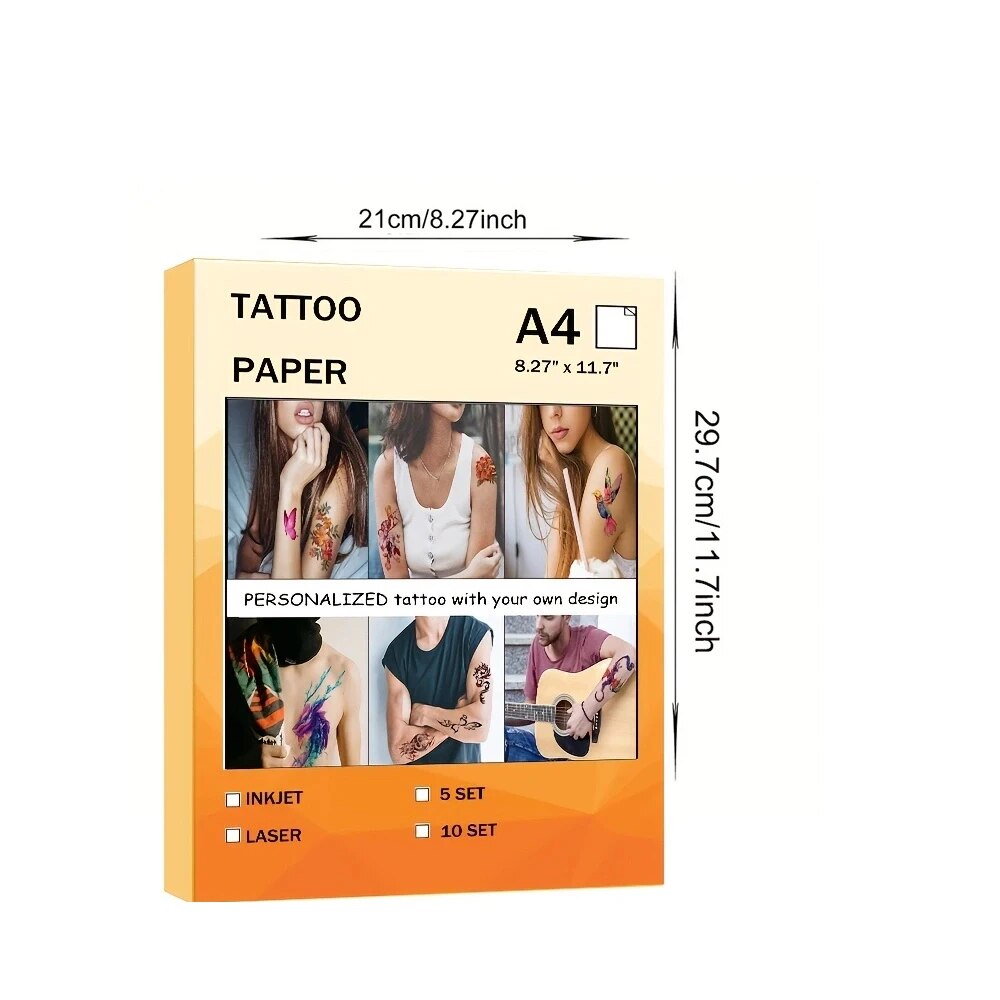 A4 Art Tattoos Paper DIY Waterproof Temporary Tattoo Skin Paper With