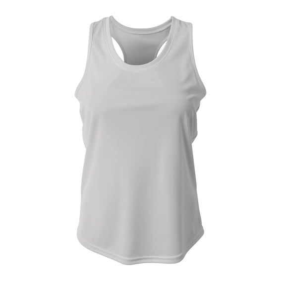 A4 NW1179 Womens Athletic Racerback Tank - Silver - XL