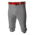 thumbnail image 1 of A4 Baseball Knicker Pant For Men in Grey/Scarlet | N6003, 1 of 5