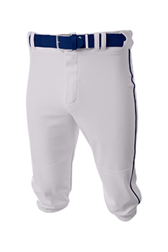 Baseball Knicker Pant For Men in White/Navy | N6003