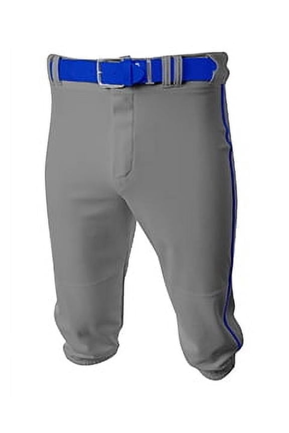 Baseball Knicker Pant For Youth Male in Grey/Royal | NB6003