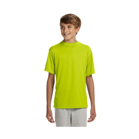 A4 Big Boy's Cooling Performance Crew Neck Interlock T-Shirt, Style NB3142