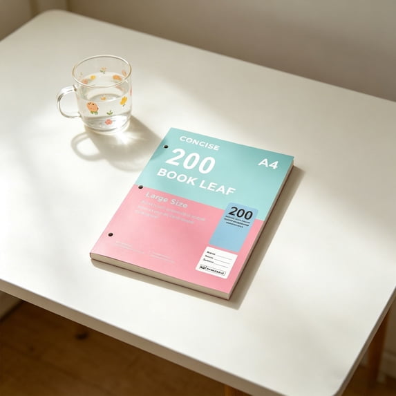 A4 Blank Notebook 200 Pages - 55gsm Unlined Thick Writing Journal for School & Office, Smooth Paper Sketchbook for Note Taking, Drawing & Daily Journal (Blue & Pink)