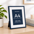 A4 Blue Picture Frame High-end Metal A5 Mat Glass - Walmart.com