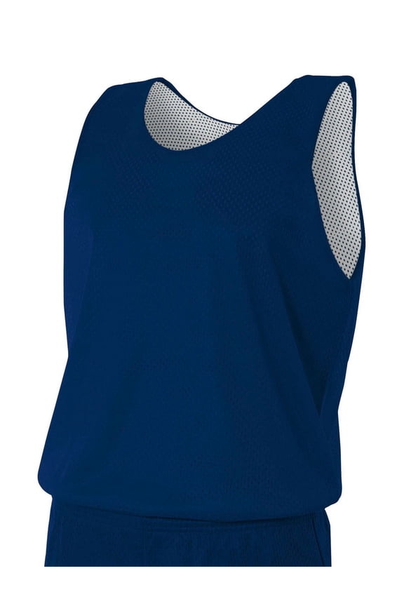 Boys Reversible Mesh Tank, Navy/ White - L