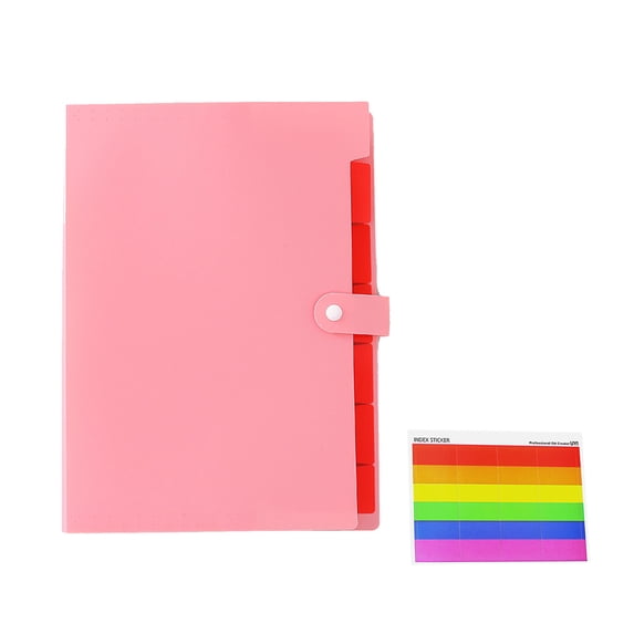 A4 Button Organ Folder, Office Data Storage Organizer with Secure ...