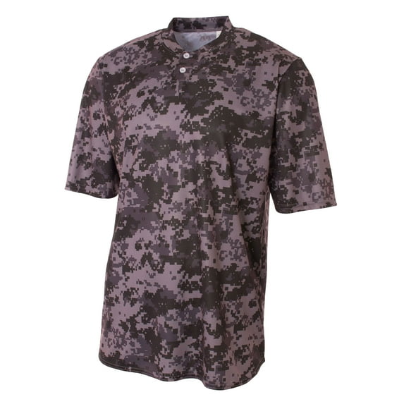 A4 Camo 2-Button Henley For Teen Male in Graphite | NB3263